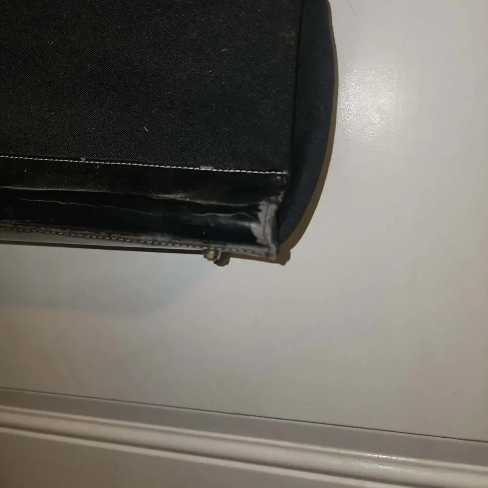 Kate Spade Black Canvas Tote Bag with Bow Detail